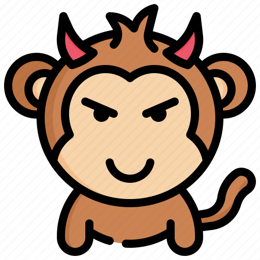 Evil, moticons, feelings, emoji, monkey, face icon - Download on Iconfinder