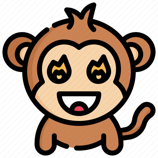Flames, emoticons, feelings, emoji, monkey, face icon - Download on Iconfinder