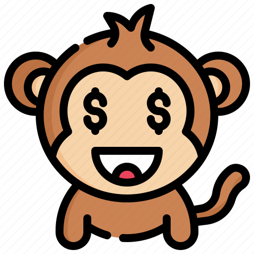 Greedy, emoticons, feelings, emoji, monkey, face icon - Download on Iconfinder