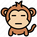 neutral, emoticons, feelings, emoji, monkey