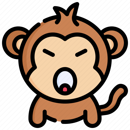 Shouting, emoticons, feelings, emoji, monkey, face icon - Download on Iconfinder