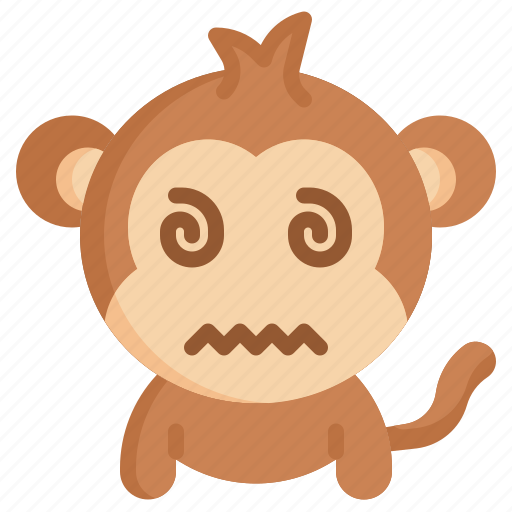 Dizzy, emoticons, feelings, emoji, monkey, face icon - Download on Iconfinder