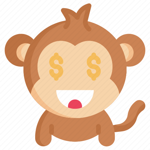 Greedy, emoticons, feelings, emoji, monkey, face icon - Download on Iconfinder