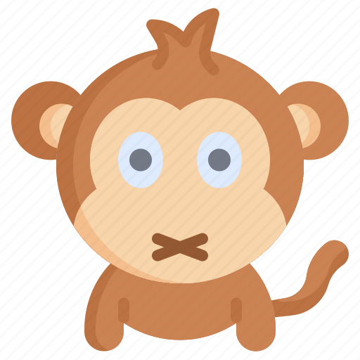 Silence, emoticons, feelings, emoji, monkey, face icon - Download on Iconfinder