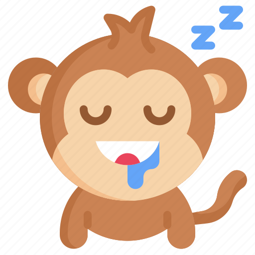 Sleeping, emoticons, feelings, emoji, monkey, face icon - Download on Iconfinder