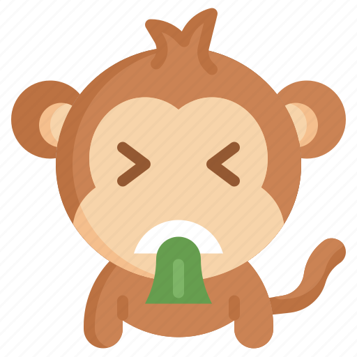 Vomiting, emoticons, feelings, emoji, monkey, face icon - Download on Iconfinder