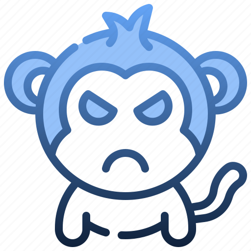 Angry, emoticons, feelings, emoji, monkey icon - Download on Iconfinder