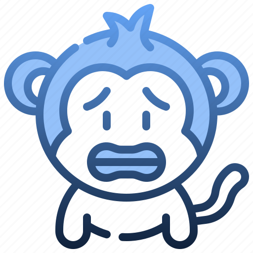Cold, emoticons, feelings, emoji, monkey, face icon - Download on Iconfinder