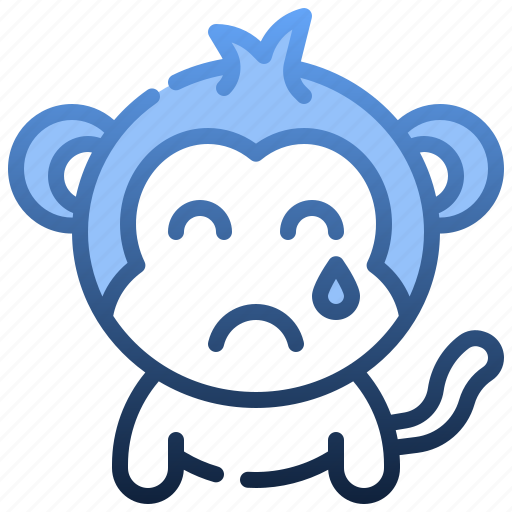 Cry, emoticons, feelings, emoji, monkey, face icon - Download on Iconfinder
