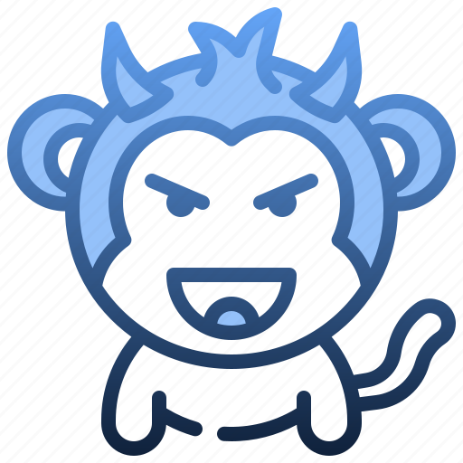 Demon, moticons, feelings, emoji, monkey, face icon - Download on Iconfinder