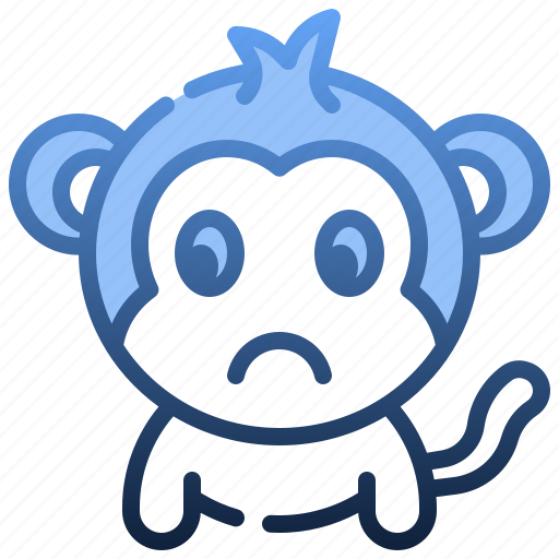 Disappointed, emoticons, feelings, emoji, monkey icon - Download on Iconfinder