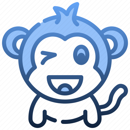 Wink, emoticons, feelings, emoji, monkey, face icon - Download on Iconfinder