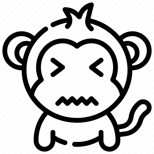 Hurt, emoticons, feelings, emoji, monkey, face icon - Download on Iconfinder