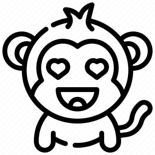 Love, monkey, emoticons, feelings, emoji icon - Download on Iconfinder