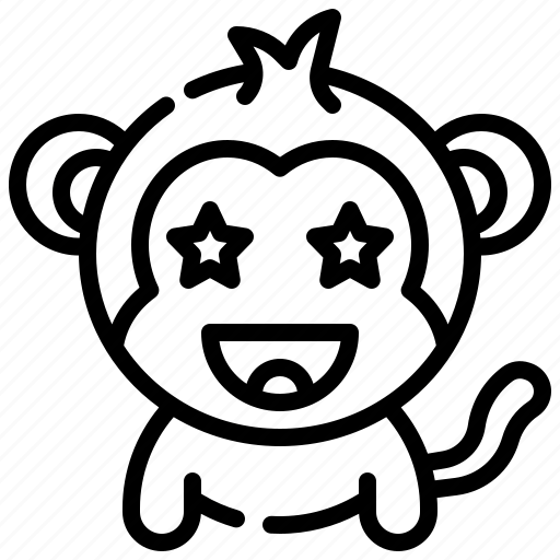 Smileys, star, emoticons, feelings, emoji, monkey, face icon - Download on Iconfinder