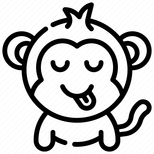Tongue, emoticons, feelings, emoji, monkey, face icon - Download on Iconfinder