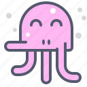 character, creature, happy, mascot, octopus 