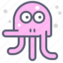character, creature, mascot, octopus, stressed 