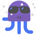 character, creature, halloween, mascot, octopus, sunglasses