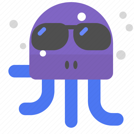 Character, creature, halloween, mascot, octopus, sunglasses icon - Download on Iconfinder