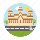 cambodia, angkor wat, landmark, asia, architecture and city, architectonic, monument, building