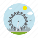 london eye, architecture and city, big wheel, europe, landmark, england, united kingdom, monuments