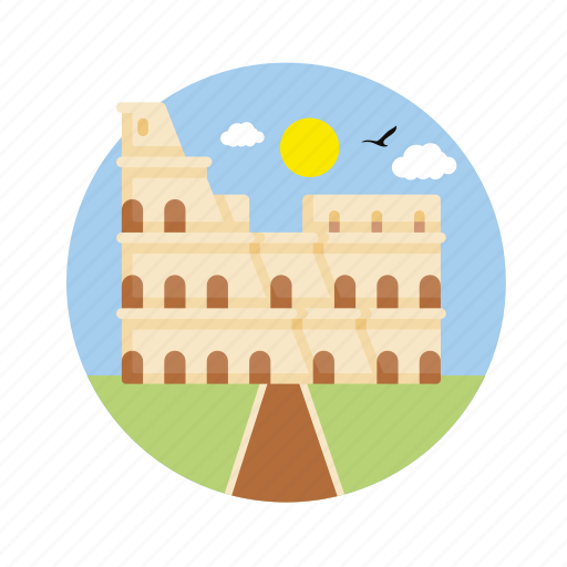 Rome, colosseum, italy, landmark, architecture and city, architectonic, europe icon - Download on Iconfinder