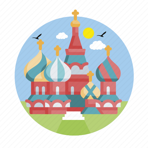 Russia, moscow, monument, landmark, cathedral of saint basil, travel, patrimony icon - Download on Iconfinder