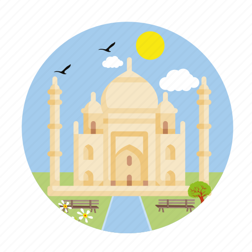 Taj mahal, india, landmark, agra, asia, monument, architecture and city icon - Download on Iconfinder