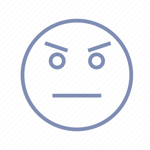 Angry, displeased, emotions, mood, smiley icon - Download on Iconfinder