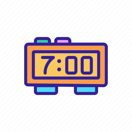 Alarm, clock, contour, morning, time, watch icon - Download on Iconfinder