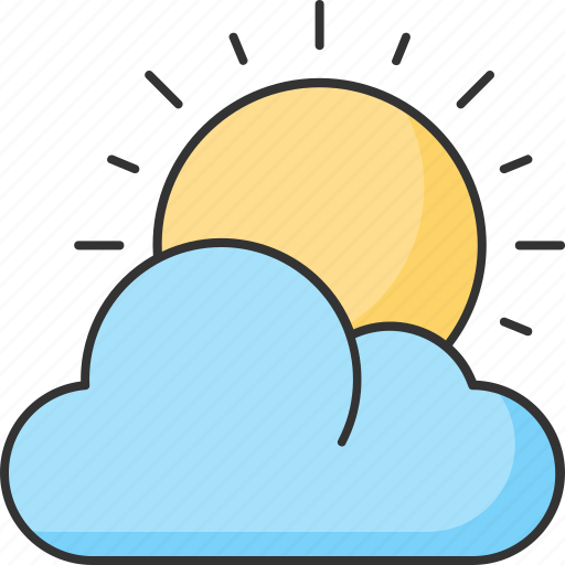 Cloudy, day, forecast, sun, sunny, weather icon - Download on Iconfinder