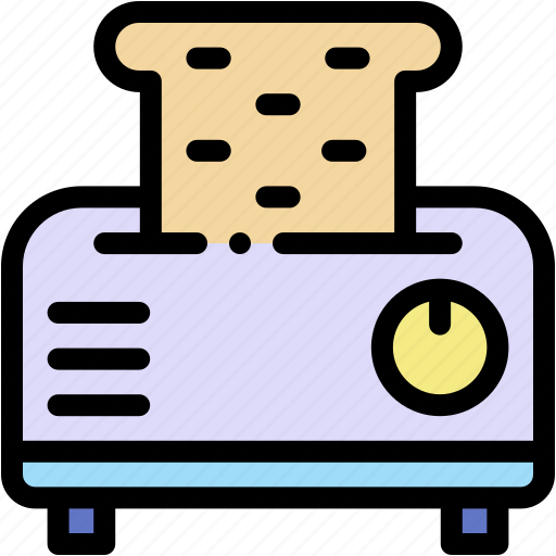 Toaster, breakfast, toast, food, and, restaurant, kitchenware icon - Download on Iconfinder