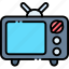 tv, screen, television, old, technology, transmission 