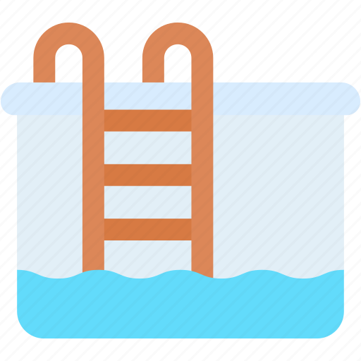 Swimming, pool, ladder, water, hot icon - Download on Iconfinder