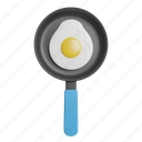 frying, pan, egg, beakfast, food, fry, cooking