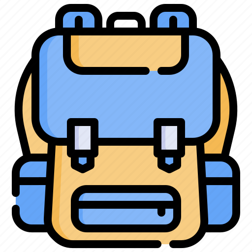 Backpack, camping, baggage, education, bag icon - Download on Iconfinder