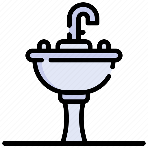 Basin, wash, bathroom, sink, household icon - Download on Iconfinder