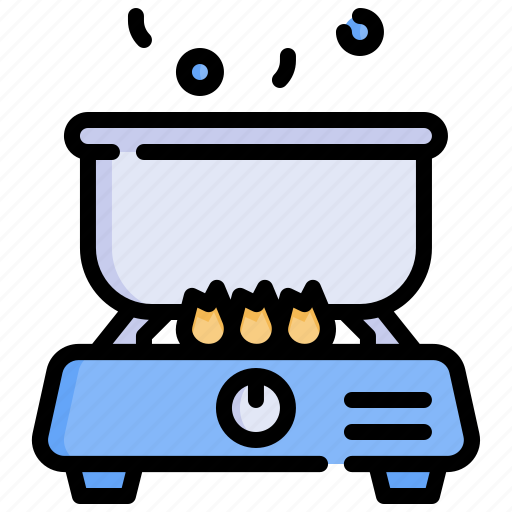 Cooking, boiling, pot, food, fire, hot icon - Download on Iconfinder