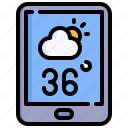 weather, app, climate, tablet, forecast, sun