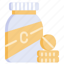 vitamin, c, suplements, medicine, bottle, pills