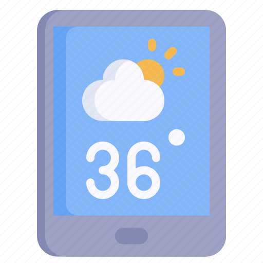 Weather, app, climate, tablet, forecast, sun icon - Download on Iconfinder