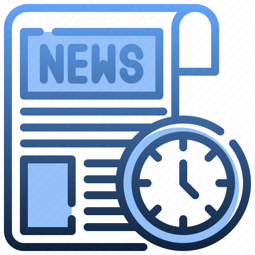 Newspaper, news, report, communications, time, journal icon - Download on Iconfinder