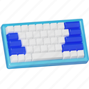 keyboard, hardware, device, type, typing, art and design, creative, digital, 3d glass 