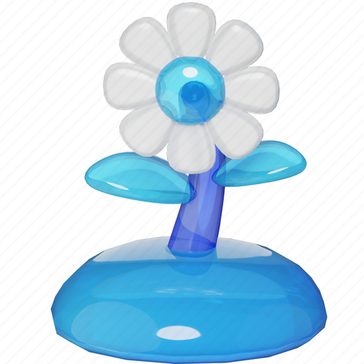Flower, floral, blossom, garden, plant, ecology, eco 3D illustration - Download on Iconfinder