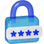 padlock, password, security, protection, access, website, web development, web design, 3d glass 