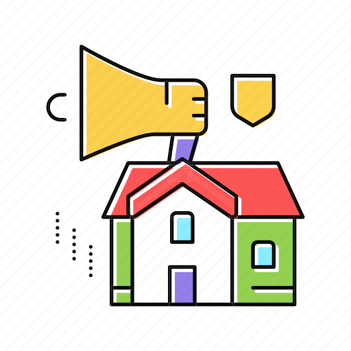 House, selling, loudspeaker, real, estate, agreement icon - Download on Iconfinder
