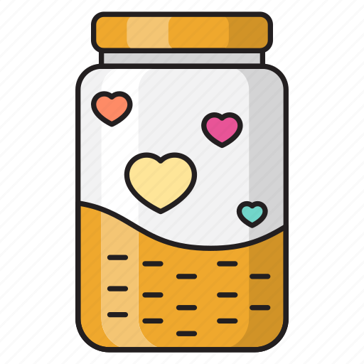 Heart, honey, jar, love, sweets icon - Download on Iconfinder