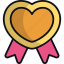 medal, heart, award, love, reward, badge 