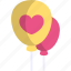balloons, love, decoration, party, birthday, heart 